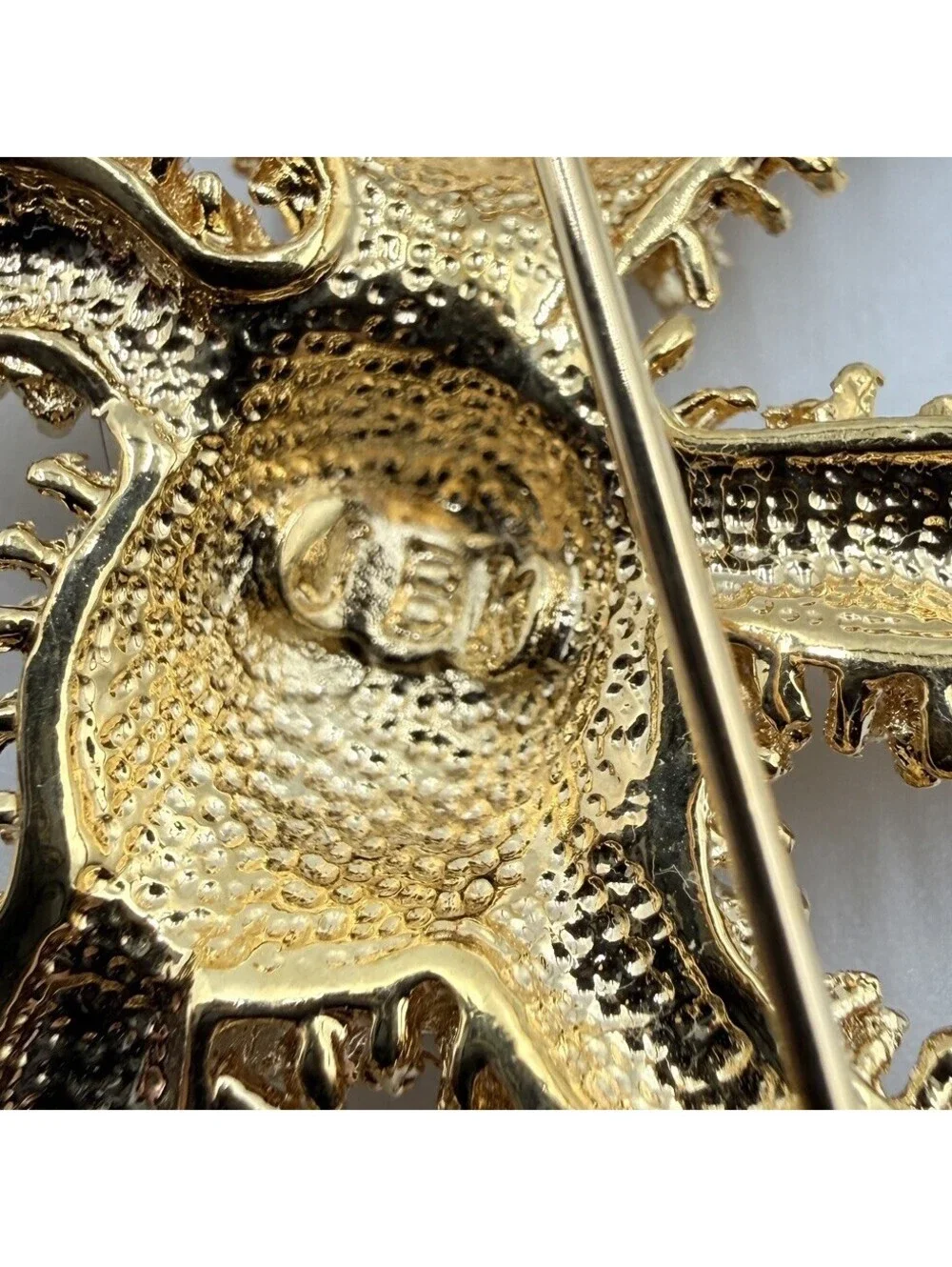 Jackie Kennedy Gold Tone Teddy Bear Pin Brooch Camrose & Kross